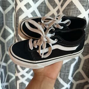 Vans Black and White Sneakers 12T